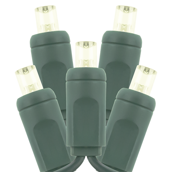 Warm White 5mm Conical LED 23.5', 70 Lights W/ 4